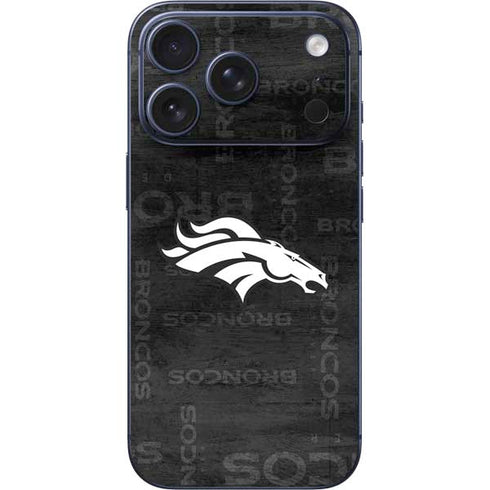 NFL Denver Broncos Black & White iPhone 17 Pro Skin